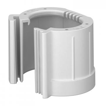 Pipe end cap, splittable, metric, light grey