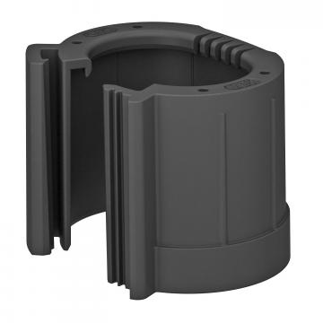 Pipe end cap, splittable, metric, black