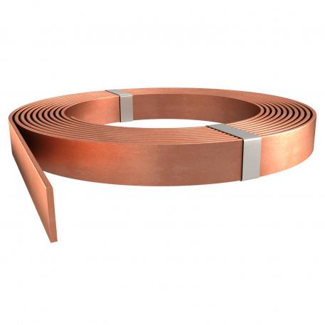 Flat conductor, copper