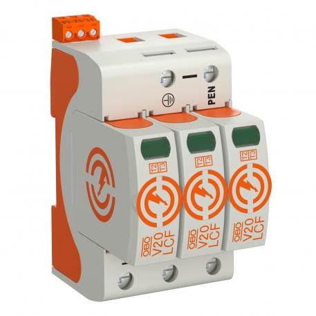 V20 surge arrester, leakage current-free, 3-pole + FS 3 | 280 | IP 20