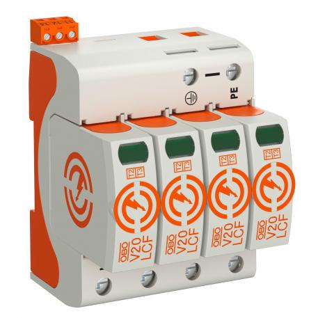 V20 surge arrester, leakage current-free, 4-pole + FS 4 | 280 | IP 20