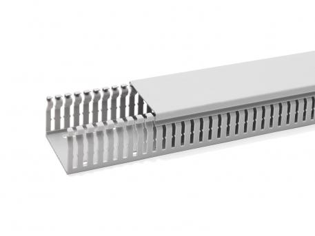 Wiring trunking BE-DIN 75, trunking width 37.5 2000 | 33 | 75 | Base perforation | Stone grey; RAL 7030