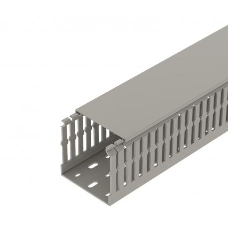 Wiring trunking, type CABLIX 8080 S 2000 | 80 | 80 | Base perforation | Stone grey; RAL 7030