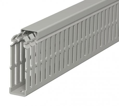 Wiring trunking, type LKV N 75025 2000 | 25 | 75 | Base perforation | Stone grey; RAL 7030