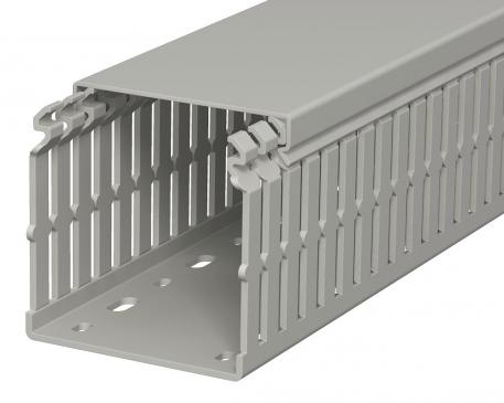 Wiring trunking, type LKV N 75075 2000 | 75 | 75 | Base perforation | Stone grey; RAL 7030