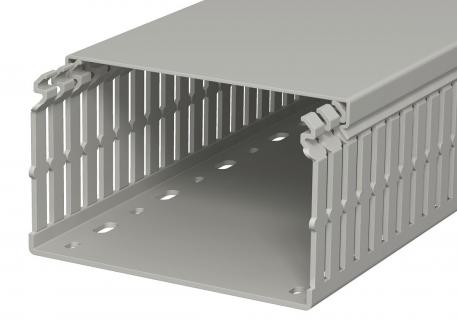 Wiring trunking, type LKV N 75125 2000 | 125 | 75 | Base perforation | Stone grey; RAL 7030