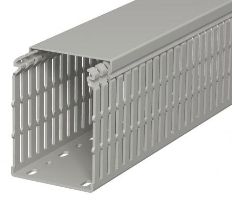 Wiring trunking, type LKV N 10075 2000 | 75 | 100 | Base perforation | Stone grey; RAL 7030