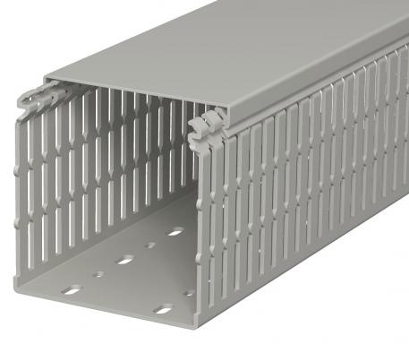 Wiring trunking, type LKV N 100100 2000 | 100 | 100 | Base perforation | Stone grey; RAL 7030